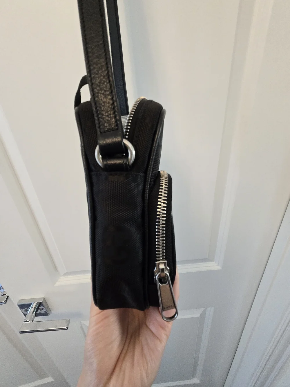 Authentic Gucci Black Mini Crossbody Off The Grid GG Bag